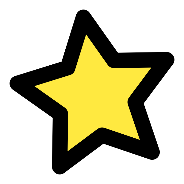 Outlined yellow star
