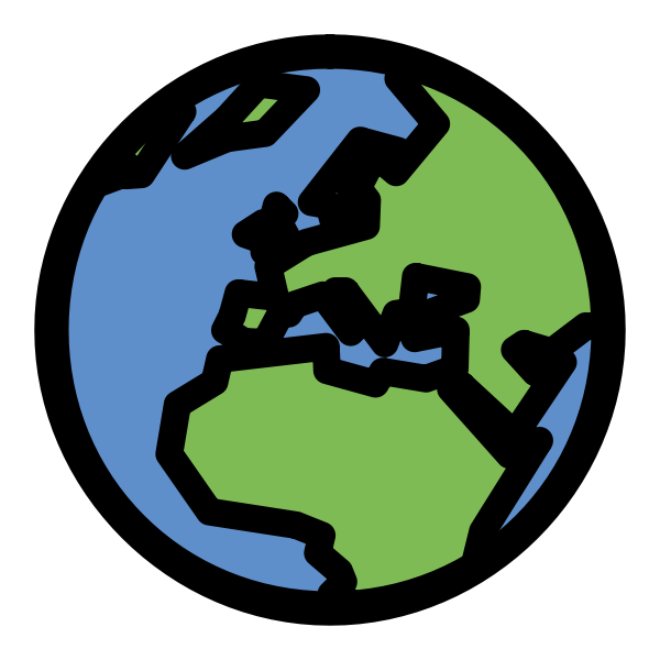 Simple globe icon