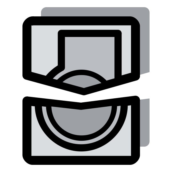 Gray hard drive icon
