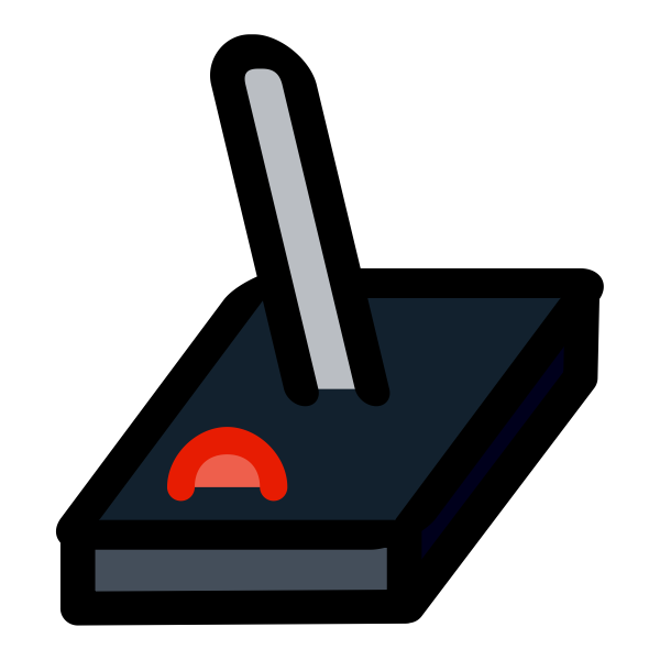 Primary joystick icon vector clip art