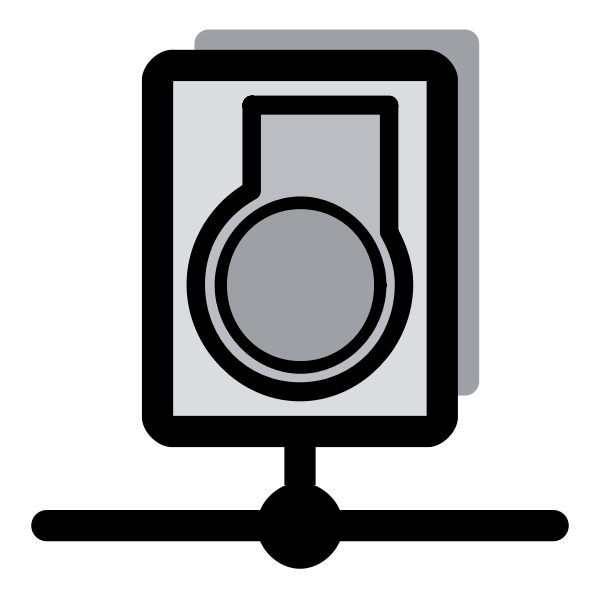 Simple gray whistle icon