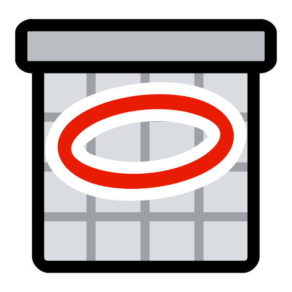 Vector clip art of primary schedule icon