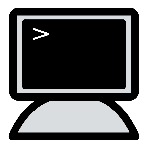 Primary KDE terminal icon vector drawing