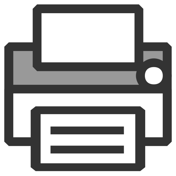 Vector illustration of simple office printer icon | Free SVG