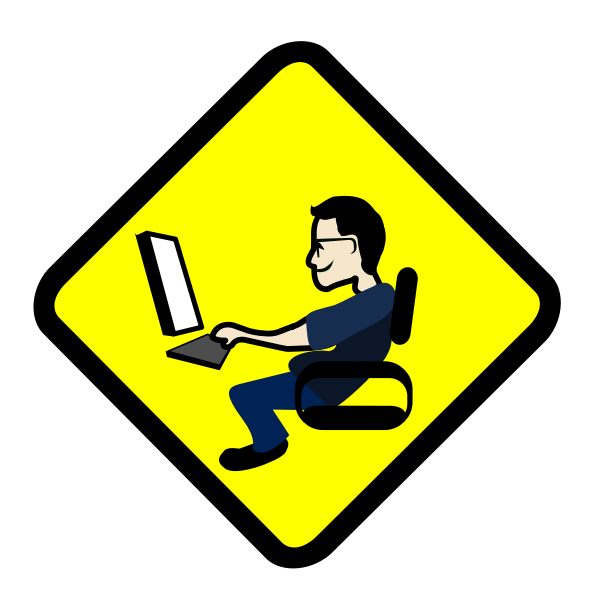 Computer warning sign | Free SVG