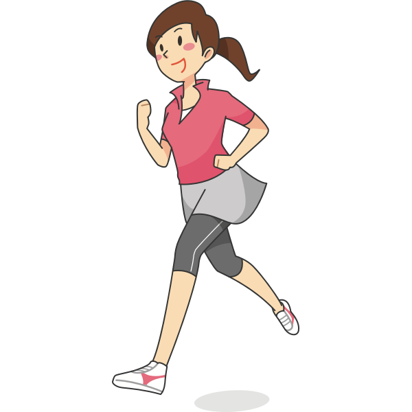 Woman running vector image