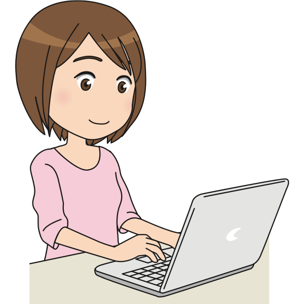 Woman using laptop | Free SVG