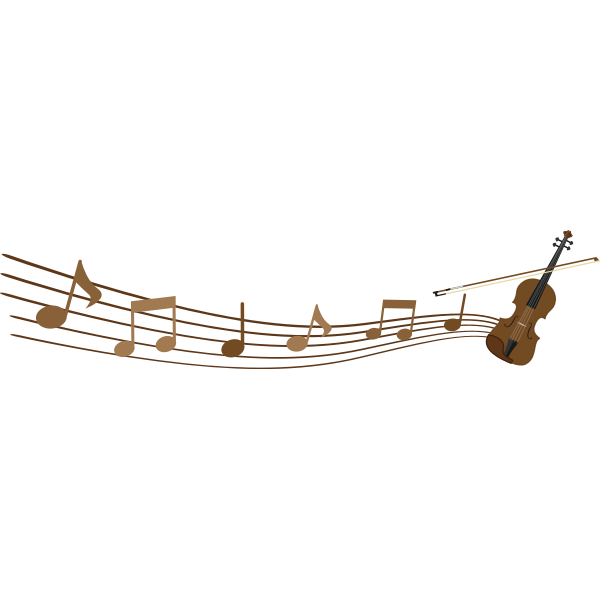 violin and music notes