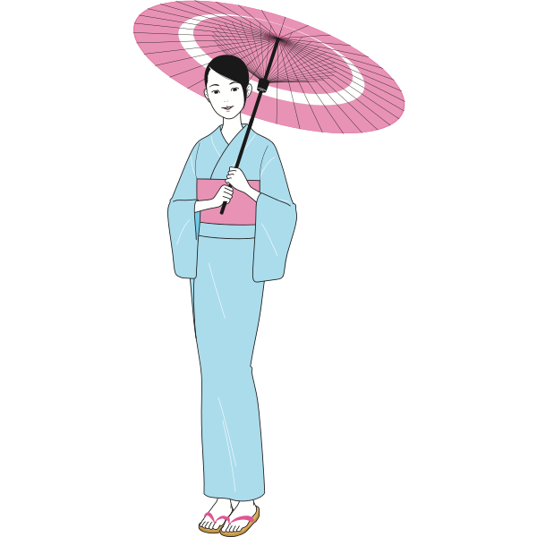 Japanese woman with parasol