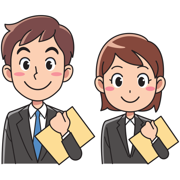 Business man and woman with documents