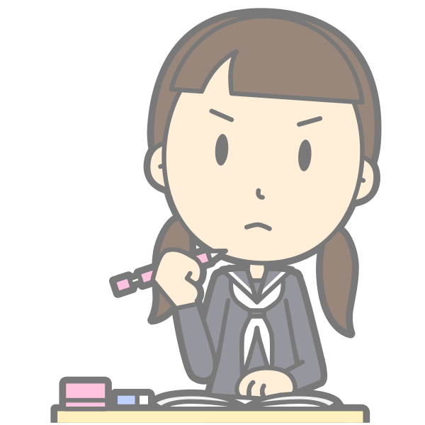 Grumpy schoolgirl