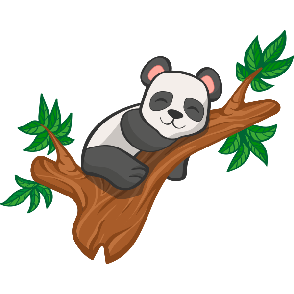 Download Sleeping Cartoon Panda Free Svg