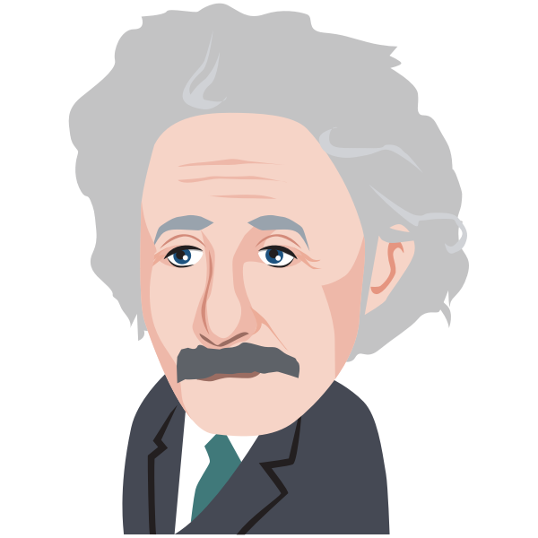 Albert Einstein cartoon image | Free SVG