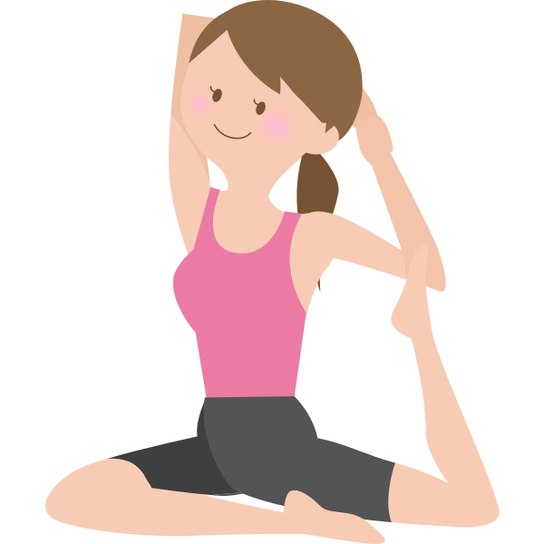 Girl stretching | Free SVG