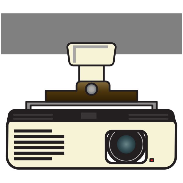 Video projector vector image