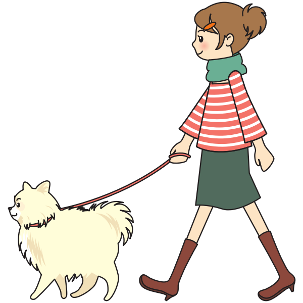 woman-walking-a-dog-free-svg