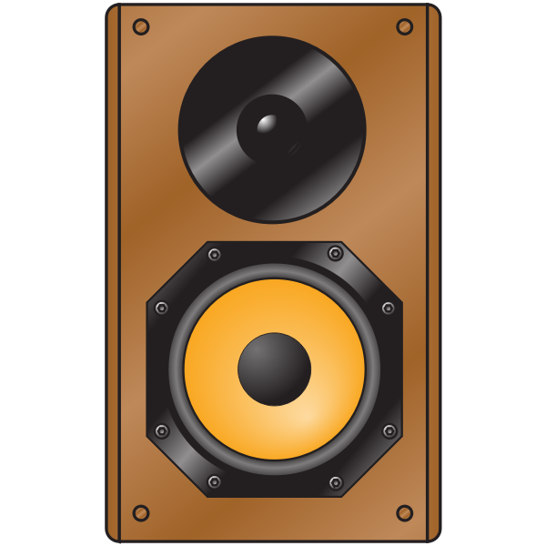 kapsel boom comfortabel Wooden speaker - front view | Free SVG