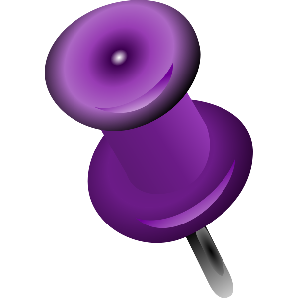 Purple pushpin
