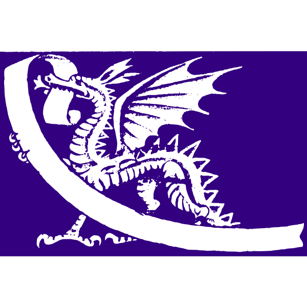 Vector image of purple dragon