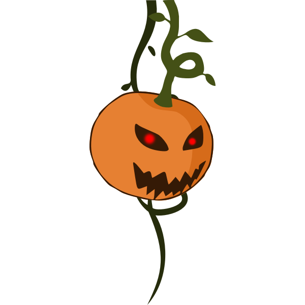 Vector illustration of hanging pumpkin