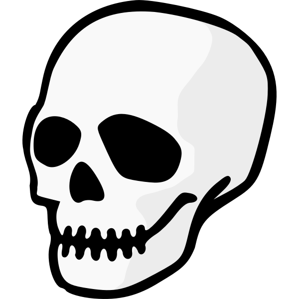 Scary skull with zipped mouth vector image | Free SVG