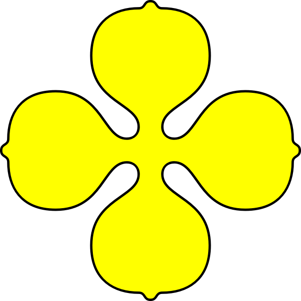 Image of yellow quatrefoil shape