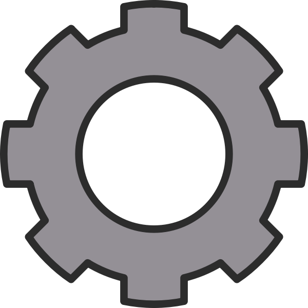 Vector drawing of cogwheel gear