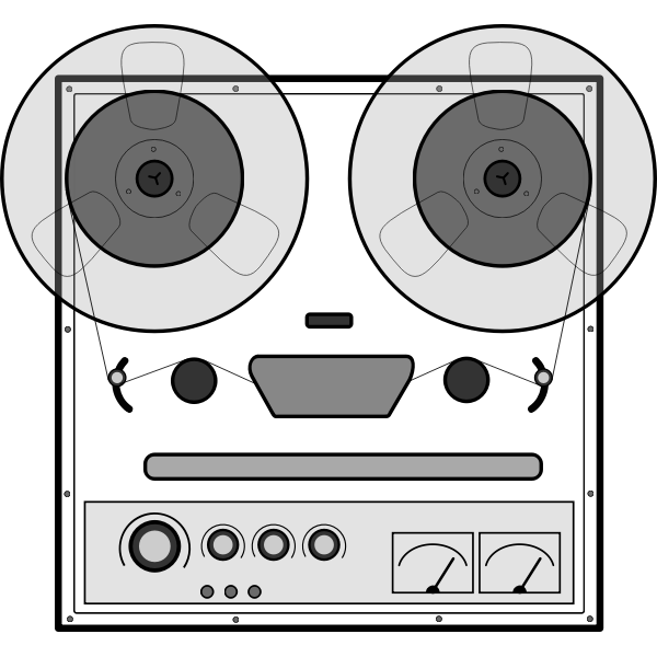 Old fashioned retro style audio tape recorder ghetto boom box from 90s  sketch vector illustration isolated on brown background Front view of hand  drawn audio tape recorder boom box موقع تصميمي