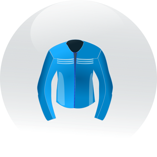 Blue racing leather jacket vector clip artt