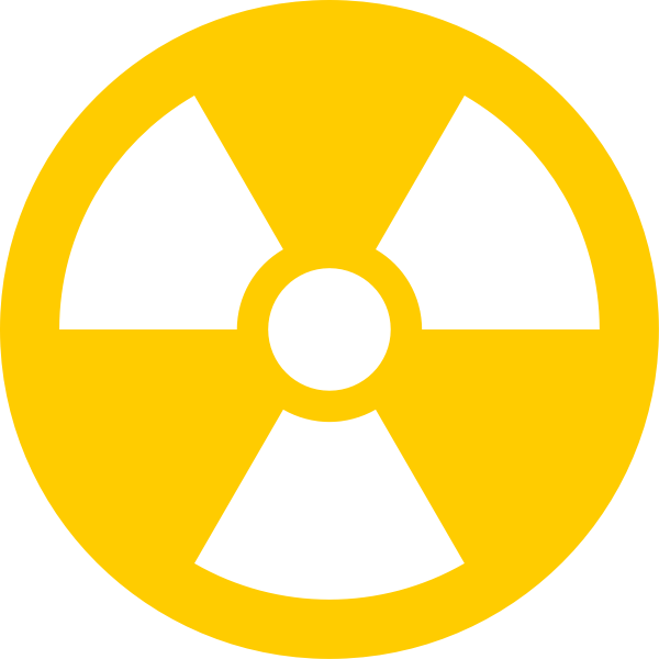 Radioactive transparent icon