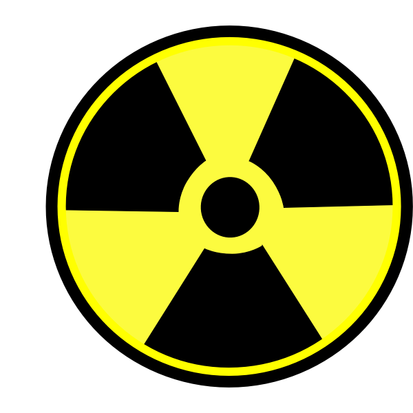 Radioactive warning label vector clip art
