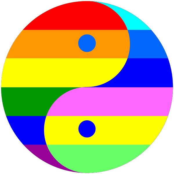 rainbow yin yang