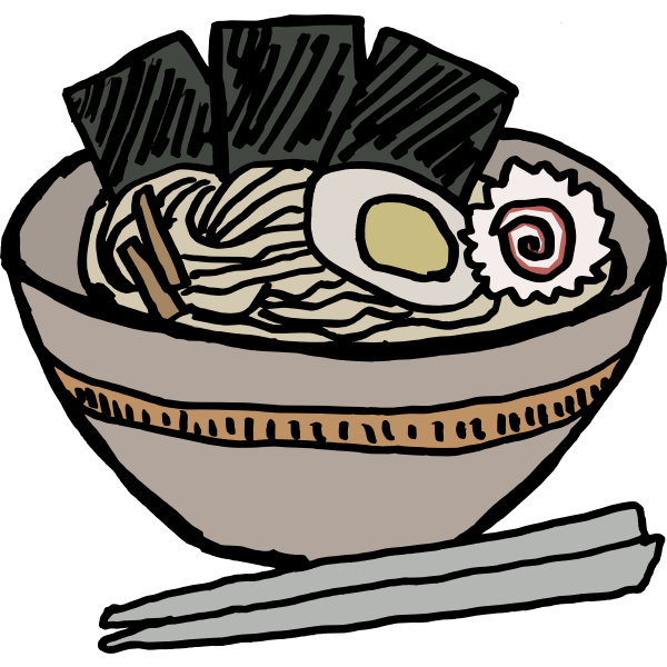 ramen bowl with nori | Free SVG