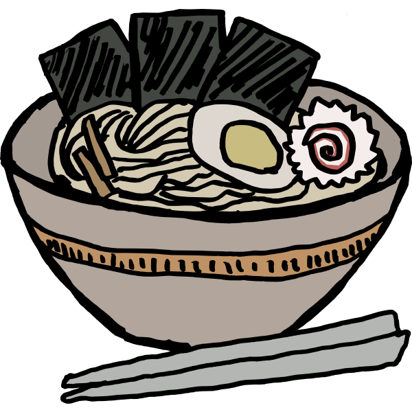 Download ramen bowl with nori | Free SVG