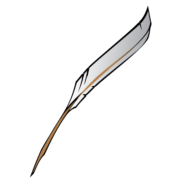 Vector illustration of writing quill
