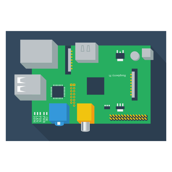 Vector clip art of hardware module for PC