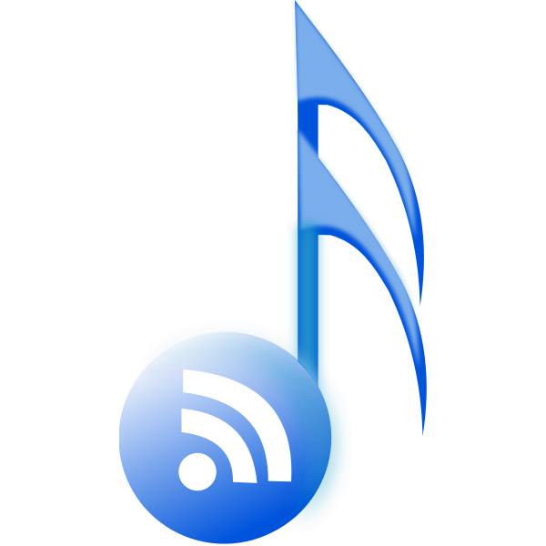 Vector clip art of rss music icon