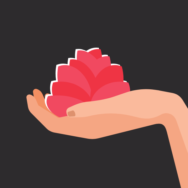 A flower in hand