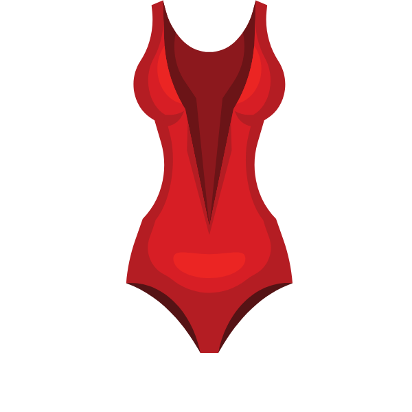 Red swimsuit