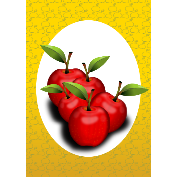 Red apples vector clip art