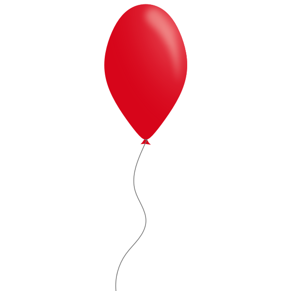 Red color balloon vector graphics