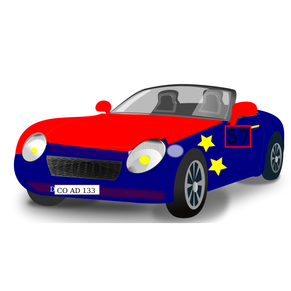 Convertible sports car vector image | Free SVG