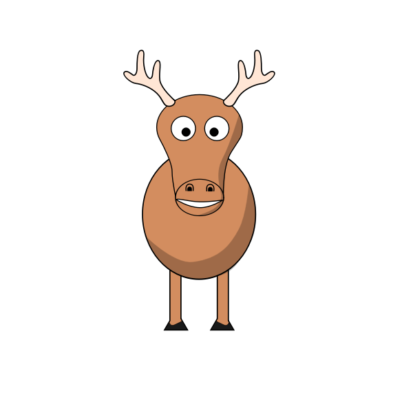 Reindeer cartoon clip art | Free SVG
