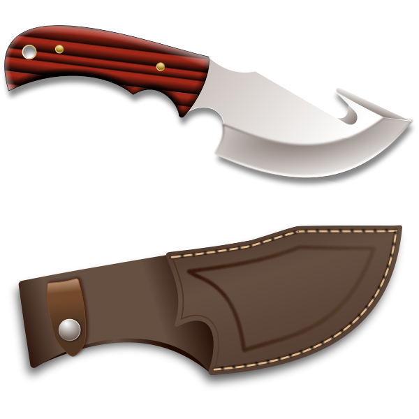 Download Hunter knife vector illustration. | Free SVG