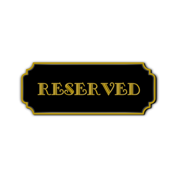 Vector graphics of reserved door sign