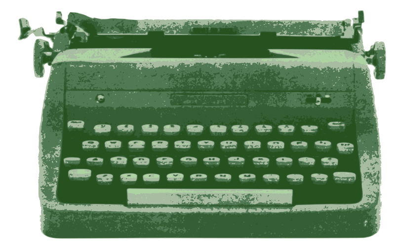 Green typewriter