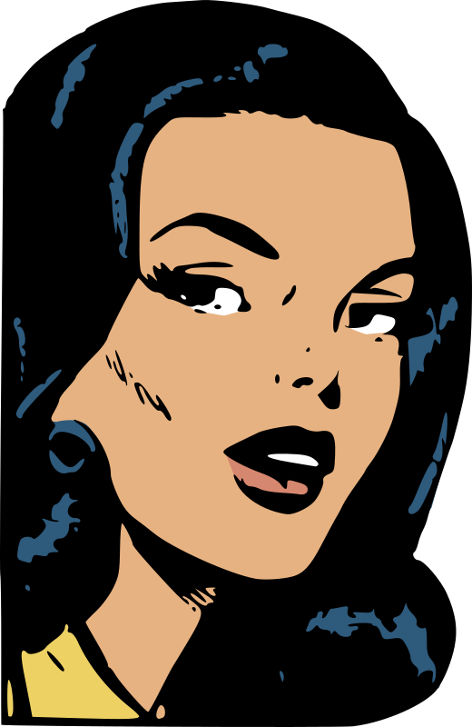 woman close-up from the comic book