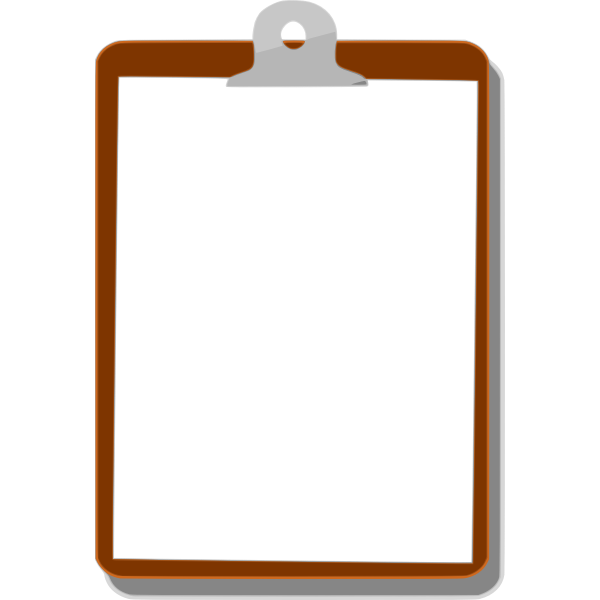 Clipboard with blacnk paper vector image