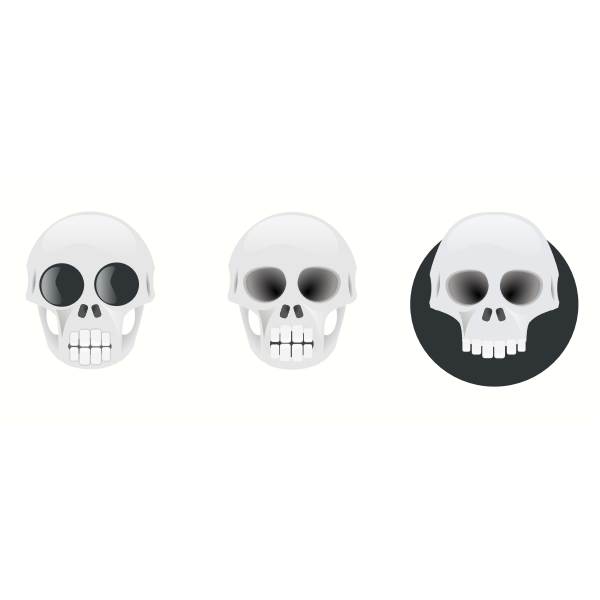 Three skulls illustration