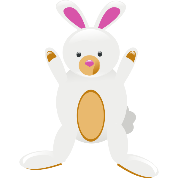 Vector drawing of a bunny toy
